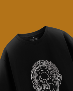 contour hero tee hand‑drawn line figure