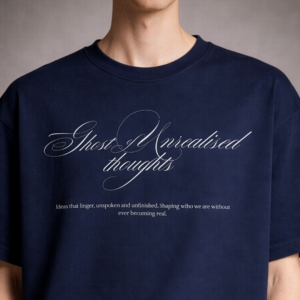 ghost of unrealised thoughts | relaxed fit navy tee
