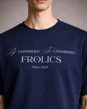 Frolics frolics unfinished | signature navy tee